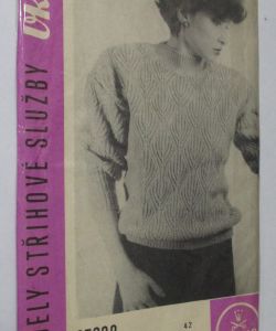 Dámský pletený svetr s rovně vsazenými rukávy - ruční pletení