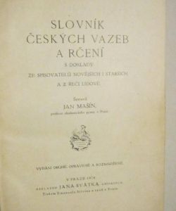 Slovník českých vazeb a rčení