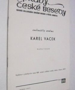 Karel Vacek zasloužilý umělec