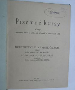 Písemné kursy - účetnictví v kampeličkách