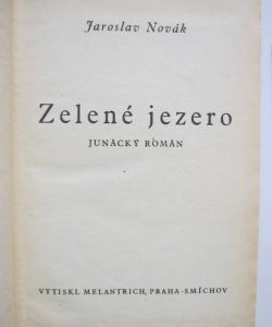 Zelené jezero - Junácký román