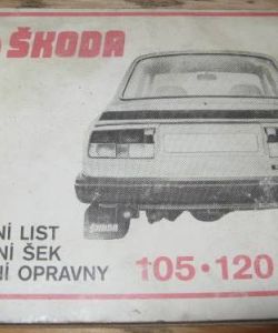 Škoda 105 - 120 -130 Záruční list - Návod k obsluze