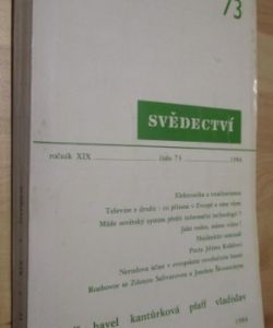 Svědectví- ročník XIX - číslo 73