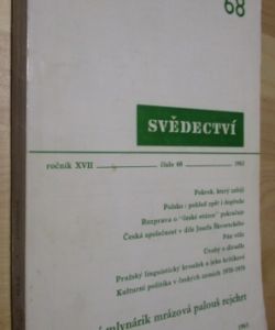 Svědectví- ročník XVII - číslo 68