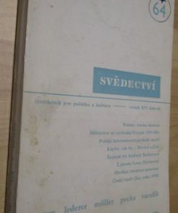 Svědectví- ročník XVI - číslo 64