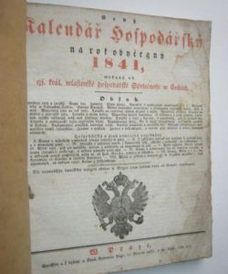 Kalendář hospodářský na rok obyčejný 1841
