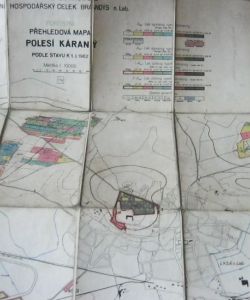 Přehledová mapa polesí Káraný