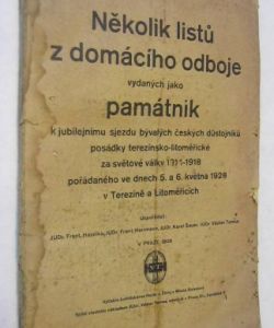Nškolik listů z domácího odboje vydaných jako památník sjezdu českých důstojníků posádky terezínsko-litoměřické